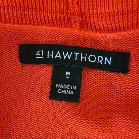 stitch fix 41 hawthorn ajana textured hem open cardigan orange size medium - Picture 3 of 5